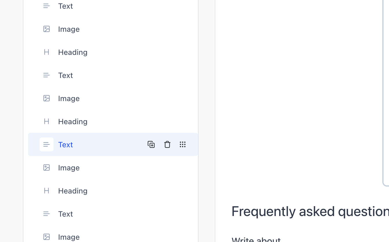 Preview of the editor block